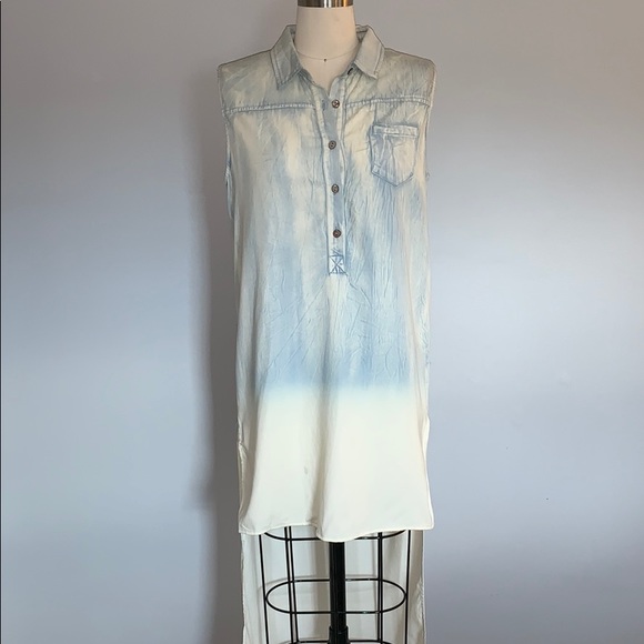 POL Dresses & Skirts - NWT! POL Denim Ombré Sleeveless Dress!